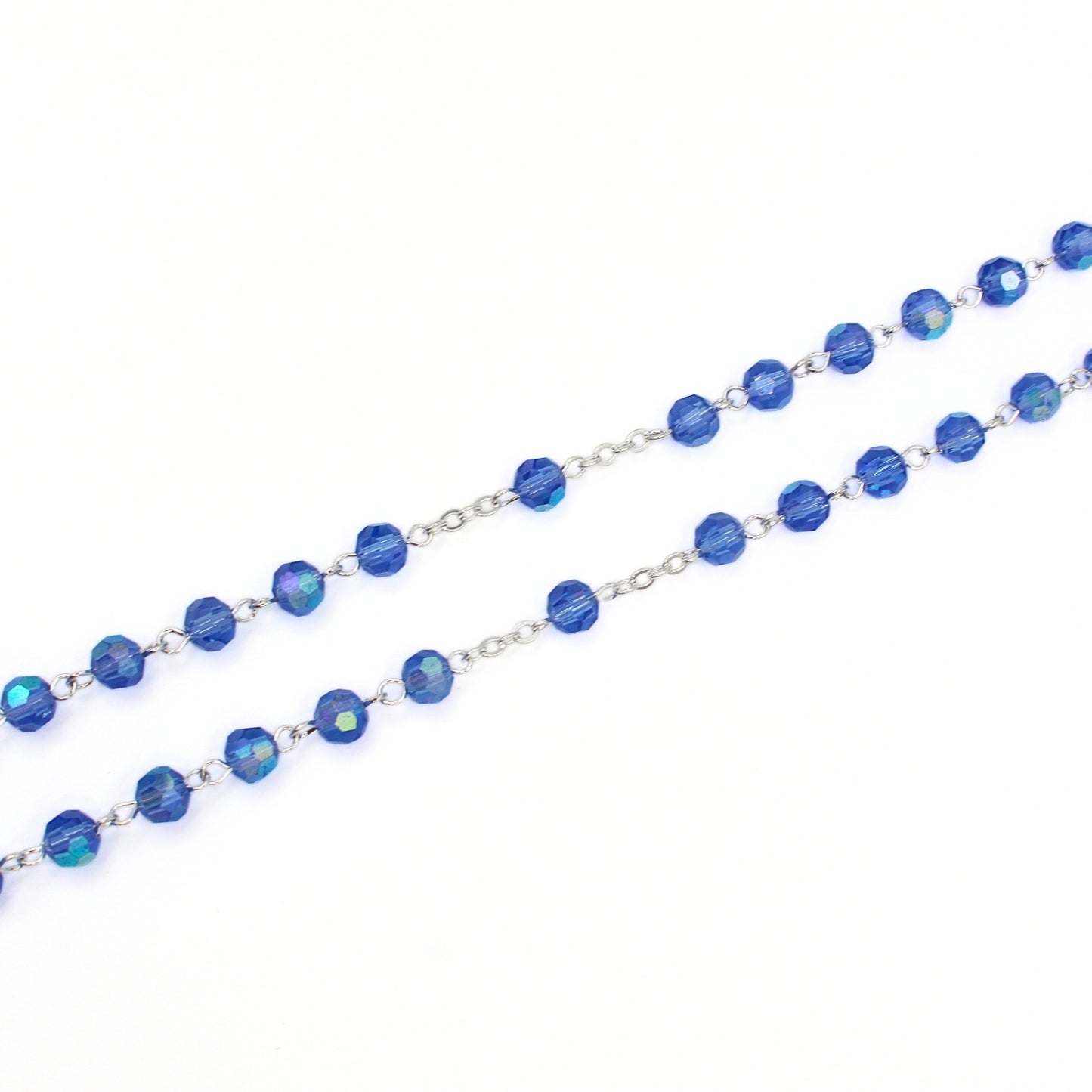 Rozenkrans Blauw Kristal - Maria