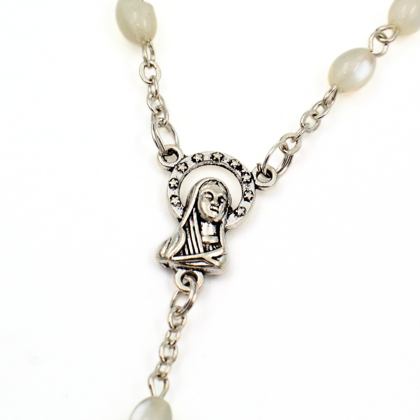 Rozenkrans ketting parelmoer