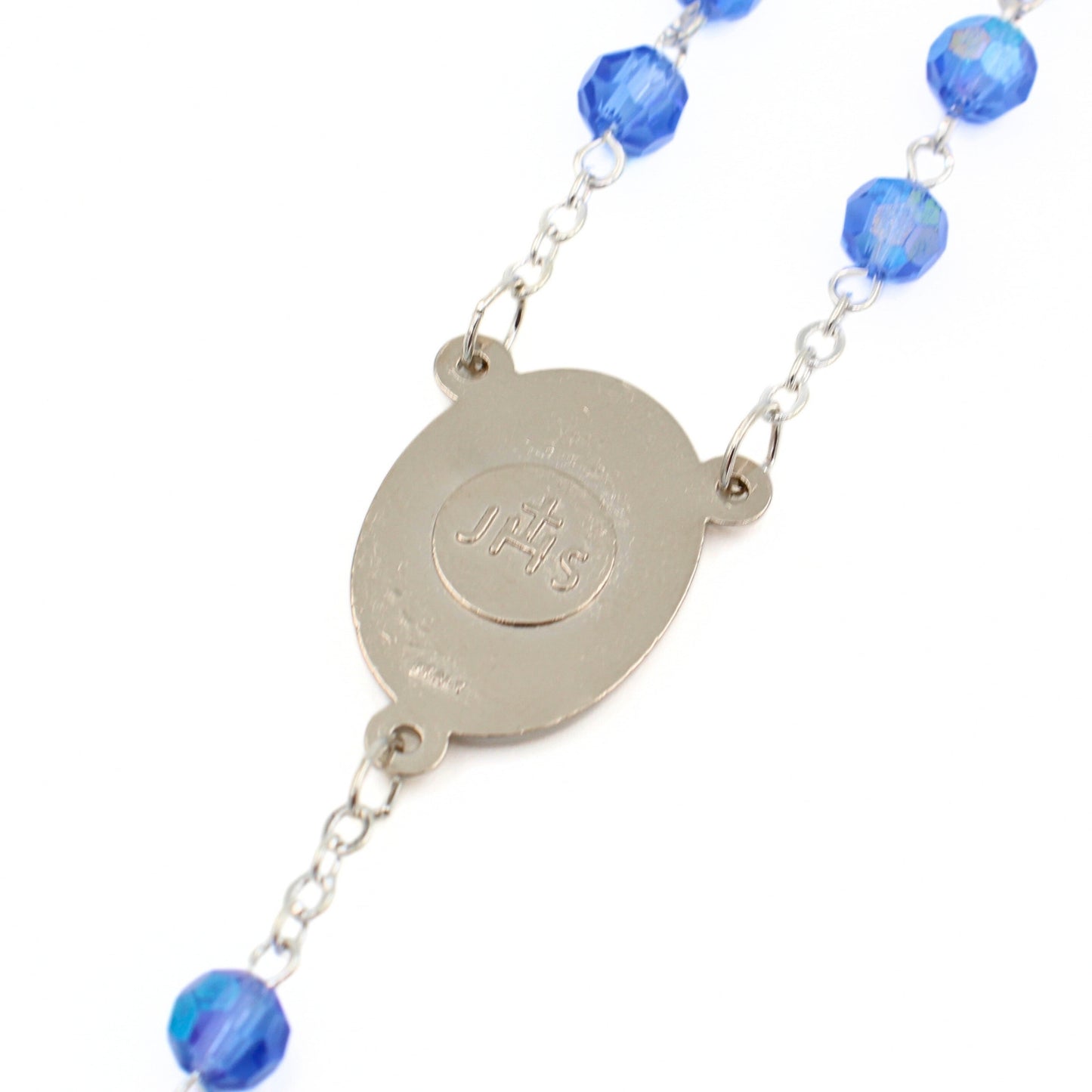 Rozenkrans Blauw Kristal - Maria