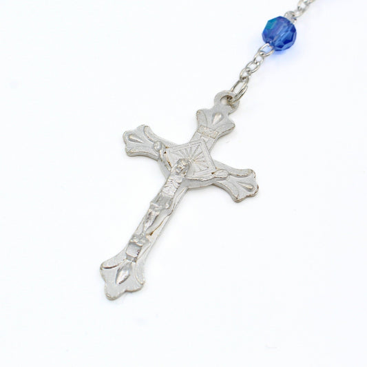 Rozenkrans Blauw Kristal - Maria