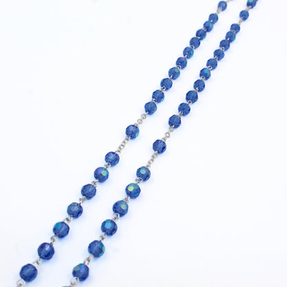 Rozenkrans Blauw Kristal - Maria