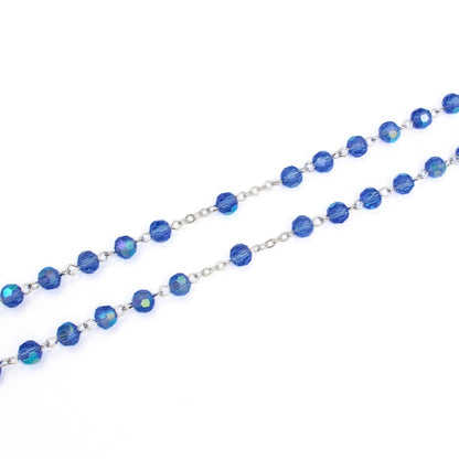 Rozenkrans Blauw Kristal - Maria