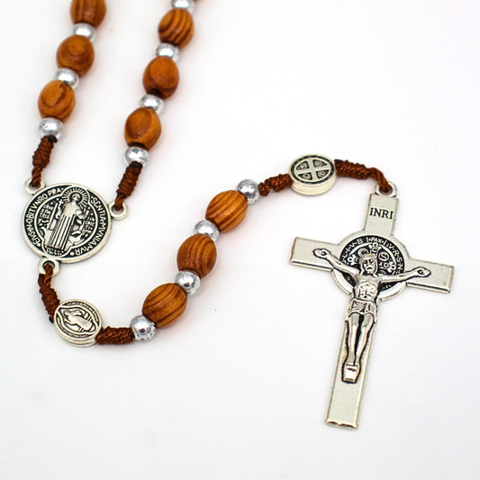Sint Benedictus Rozenkrans - Olijfhout